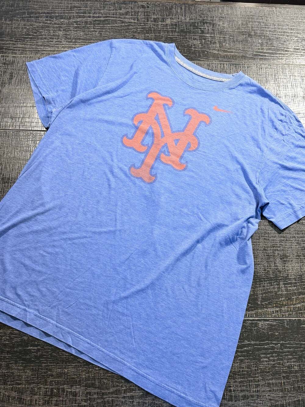 Nike New York Mets Fuse Large Logo Heathered T-Shirt